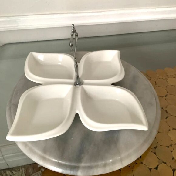 Pristine MCM Divided Serving Tray | Vintage Serving Plate - Picture 3 of 3